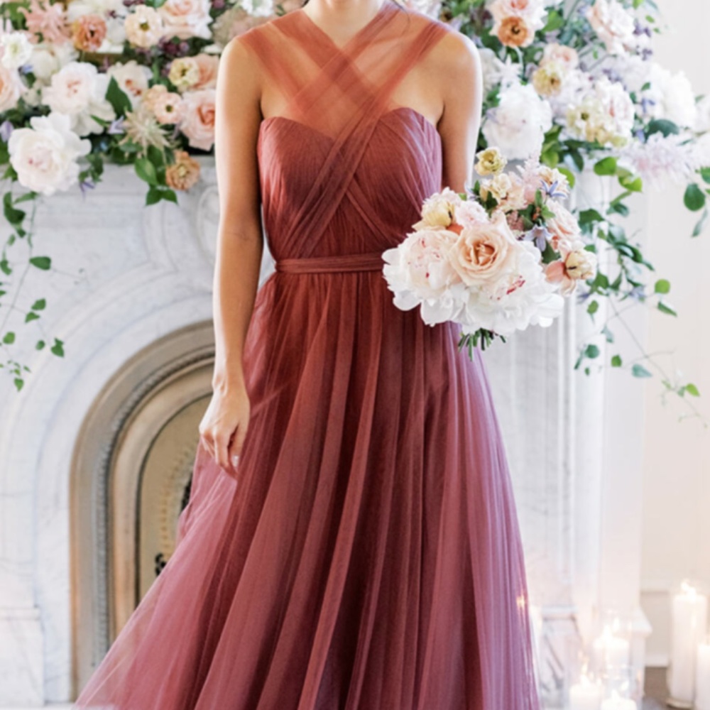 Revelry Rosalie Convertible Dress in Tulle - Emerald